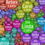 アメリカ女性の名前の流行りの推移。名付けランキングを可視化!