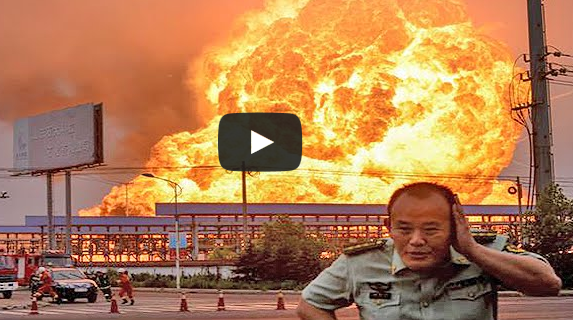 ｱｲﾔｰ!! 中国大爆発。化学工場がこの世の終わり的爆発炎上!!