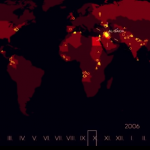 この15年間に起こった「テロ」を世界地図で時系列に表した映像