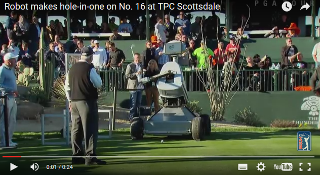 ロボットのゴルファーがなんとホールインワン！！衝撃の瞬間ｗ