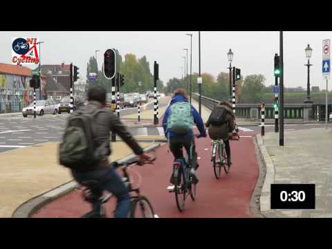 自転車大国のオランダで導入されている自転車優先信号が凄い