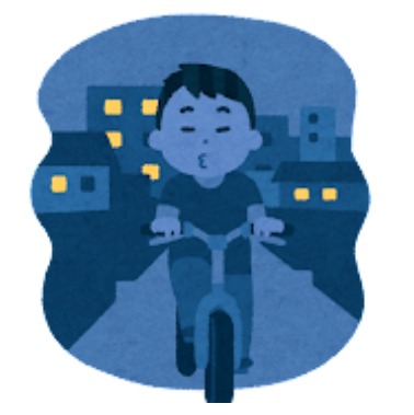 自転車　無灯火