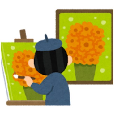 絵画　絵を描く